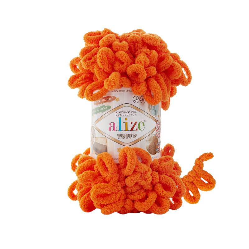 Alize%20Puffy%20El%20İle%20Örülen%20İp%20Renk%20Color 766%20Oranj%20Portakal