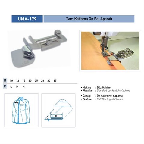 Tek%20Katlama%20Ön%20Pat%20Aparatı%208Mm/%20UMA-179