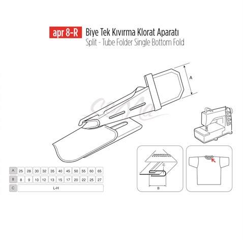 Biye%20Tek%20Kıvırma%20Klorat(Etek)%20Apara%2028X9mm%20/%20APR%208-R