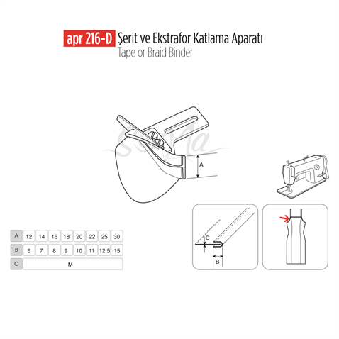 Şerit Ve Ekstrafor Katlama Apara 20X10 / APR 216-D