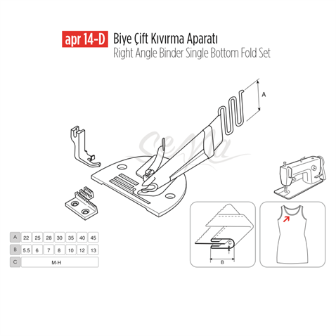 Biye Çift Kıvırma Apara 25X6mm / APR 14-D