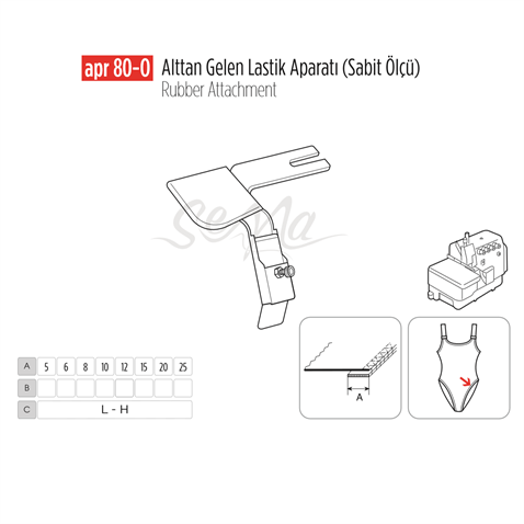 Alttan Gelen Lastik Reçme Bağlantılı Aparat Ayarlı 30Mm / APR 80-0