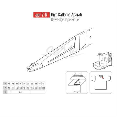 Lastik Biye Katlama Apara 12X6mm / APR 2-R